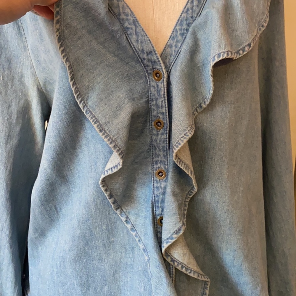 Free People Chambray Button Up - image 2